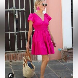 Marea the brand by Liz Joy V-Neck Ruffled A-Line Dress